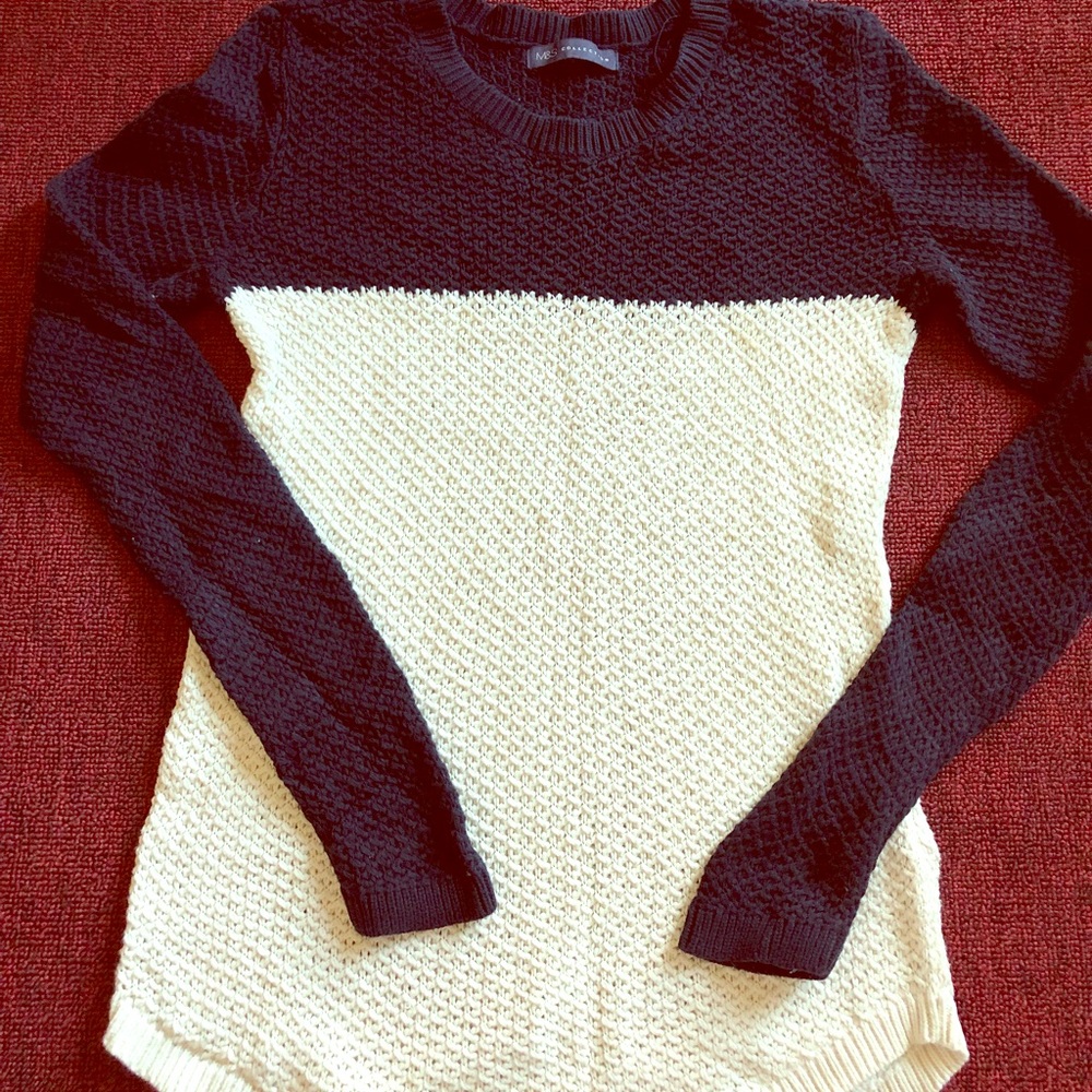 Navy and White Sweater